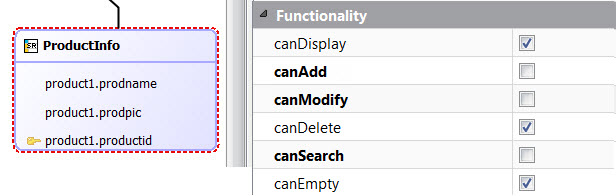 Setting the record Functionality properties