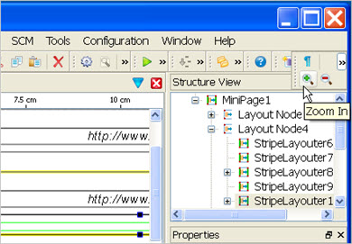 This figure is a screenshot of zoom buttons. Icons of magnifying glasses with plus or minus signs represent Zoom In or Zoom Out.