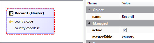 This figure is a screenshot of Record1 and its properties. masterTable is country.